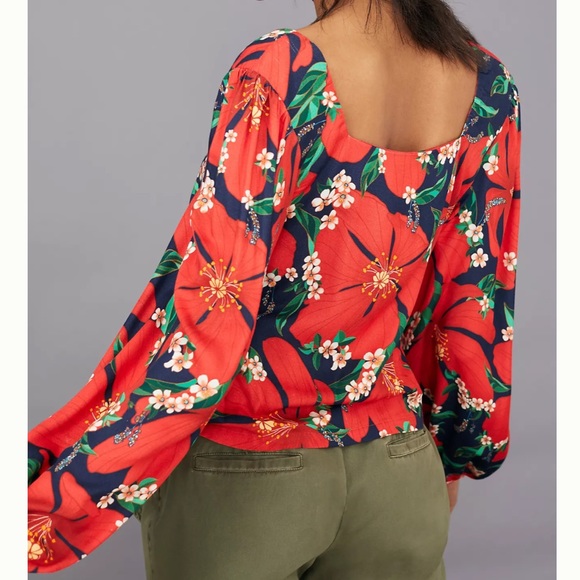 Anthropologie Farm Rio Anouk Floral Blouse - Picture 5 of 10